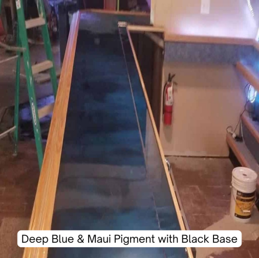 Deep Blue & Maui Metallic Pigment with Black Base