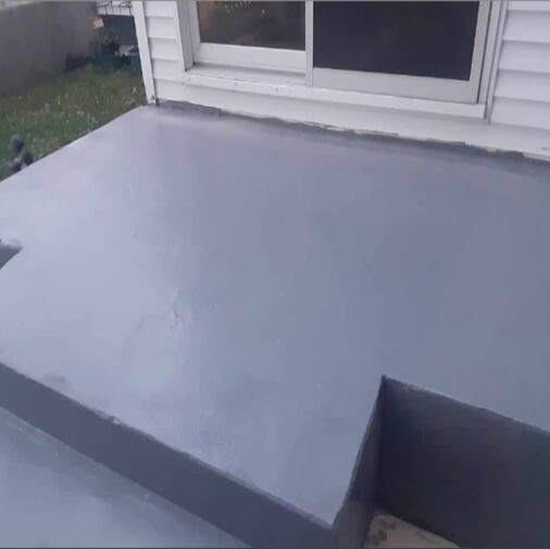 5500 Polyaspartic Front Porch - Medium Gray