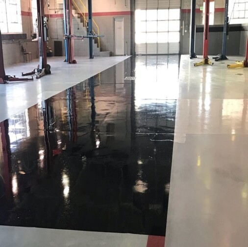 6009 Epoxy Car Service Bay - Black