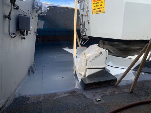 HyperFlex Epoxy applied around Cannon Turret