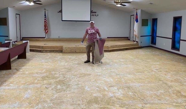 Removed Old Glued Down Carpet