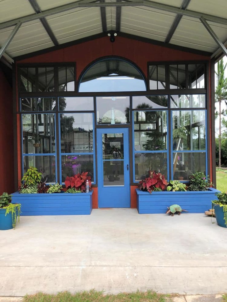 Front of Greenhouse & Art Studio