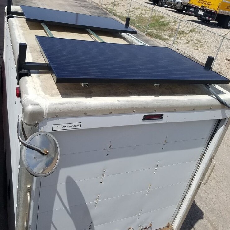 Cool Coat Clear Thermal Barrier Paint - On Roof of Truck