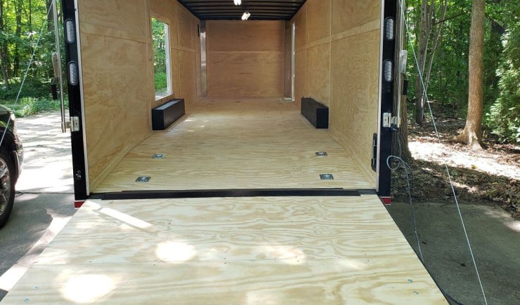 Wood Trailer Before Application