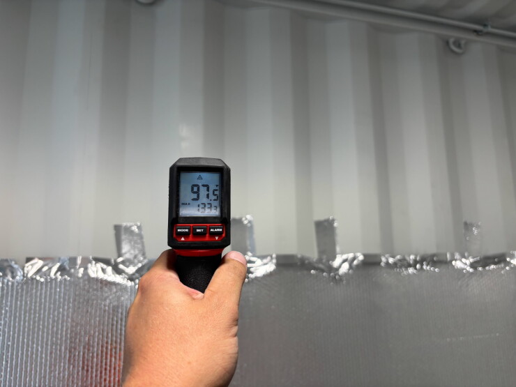 97°F Inside (Cool Coat White Outside 87°F)