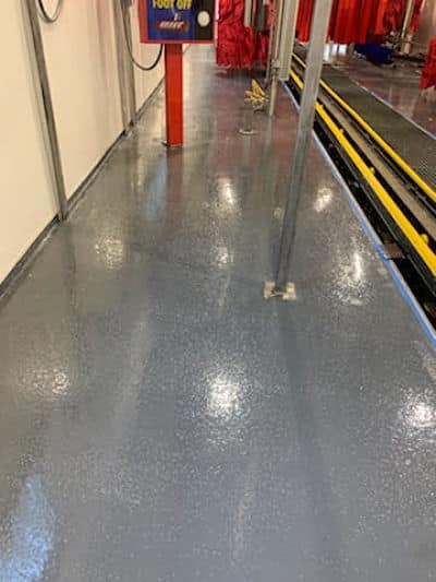 6007 Wet Condition Epoxy – car wash floor 6007 Wet Condition Epoxy - car wash floor