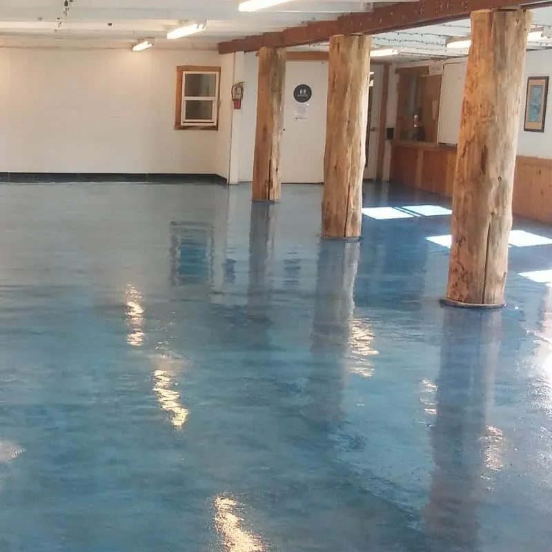 Metallics Marbled Epoxy Floor System True Blue Color
