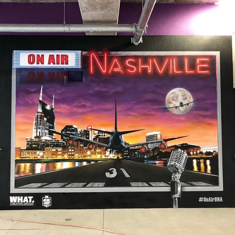 VandlGuard Urethane 2 Part Nashville Airport Mural VandlGuard Urethane 2 Part Anti-Graffiti Coating Nashville Airport Mural