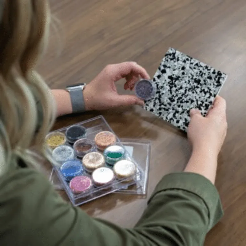 Reflective Glitter Powder color palette sample kit - all 12 colors