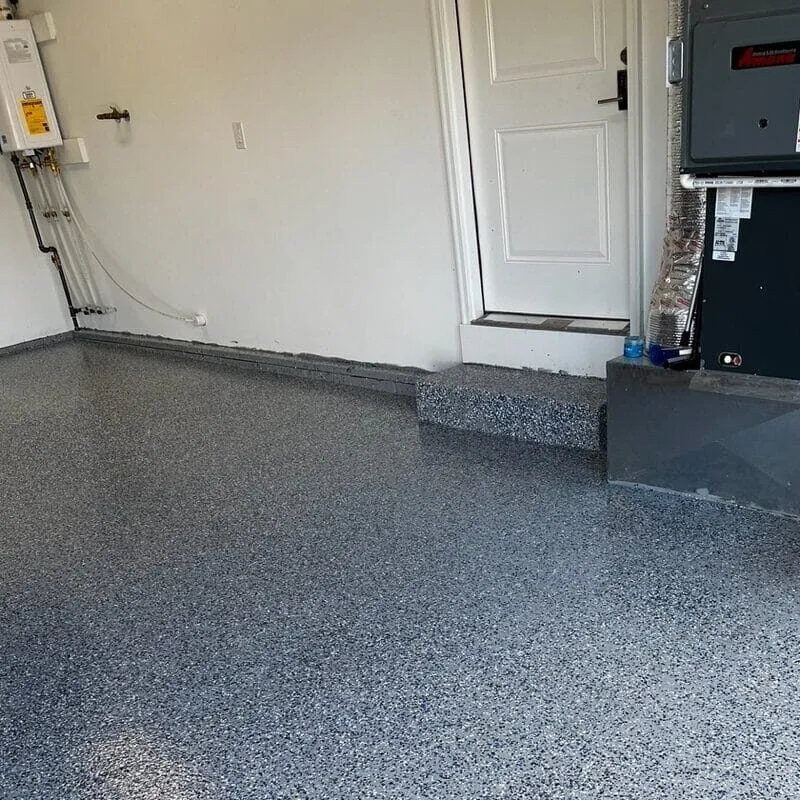 Garage Remodeled with Heavy Flakes