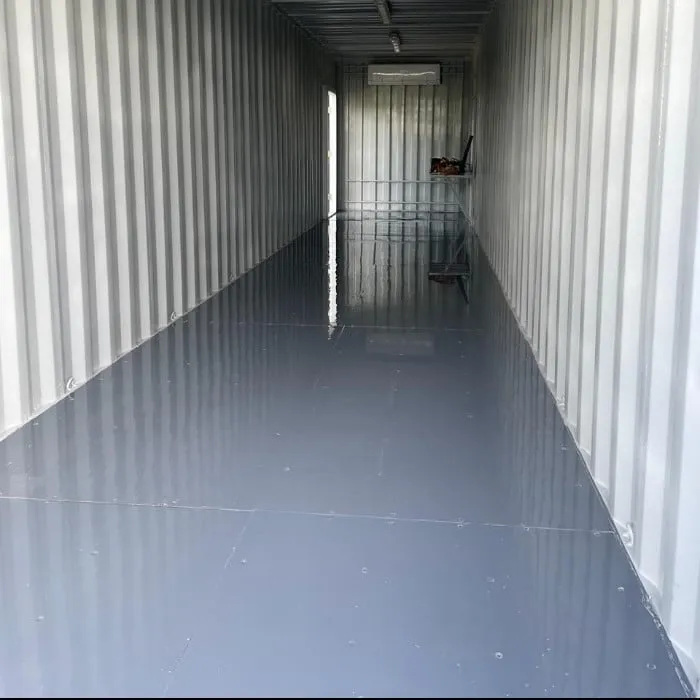 Conex 40' Trailer - E139FL Flexible Epoxy floor Coating - E370P Polyurethean Wall