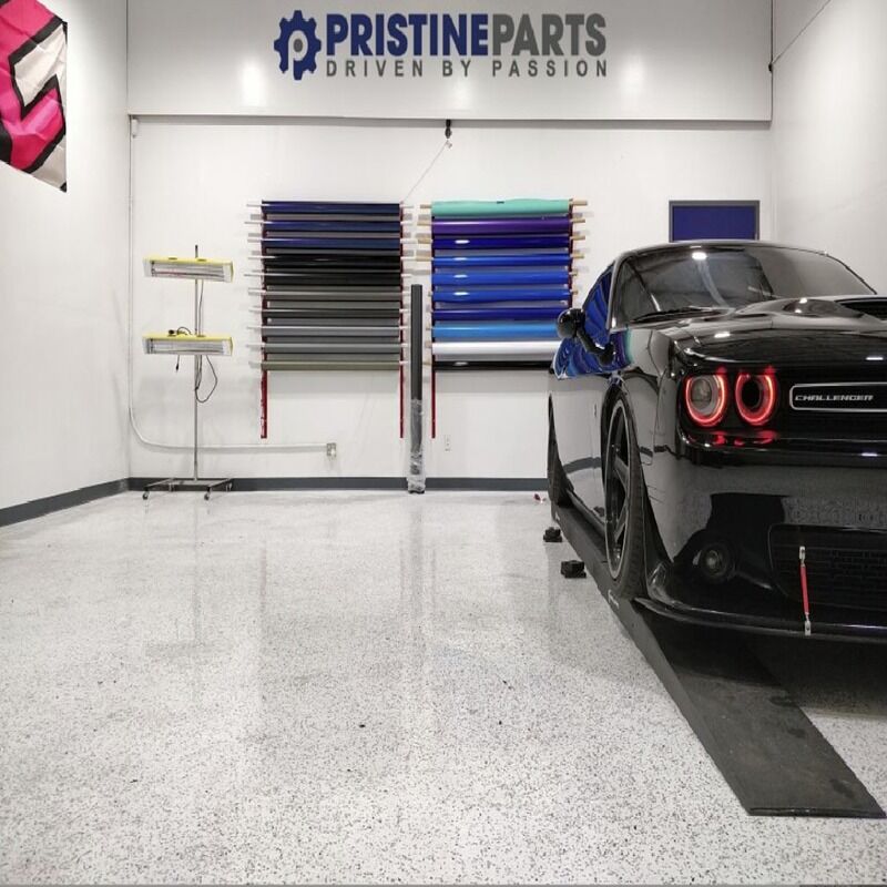 Garage Flake Epoxy Polyaspartic Vinyl Flake Broadcast