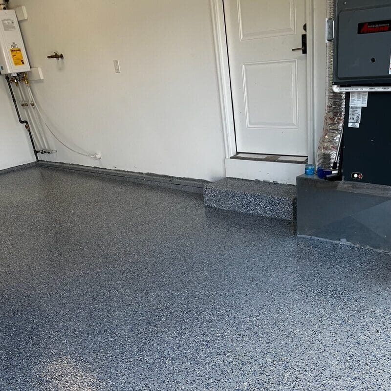 Garage Remodeled with Heavy Flakes Garage Remodeled with Heavy Flakes