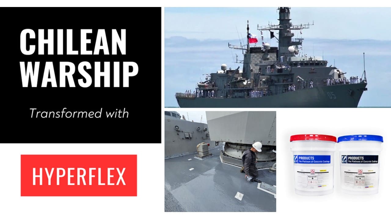 HyperFlex Epoxy Used to protect against vibration on gun turret deck