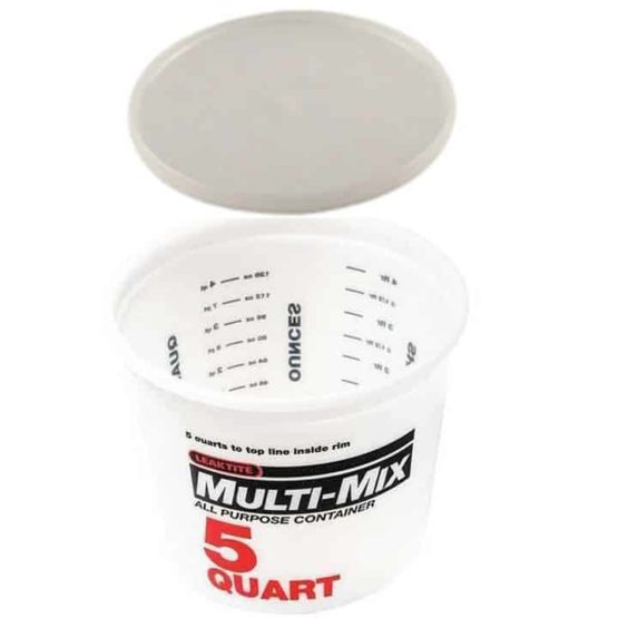 5 Quart Measuring Bucket with Snap-on Plastic LId