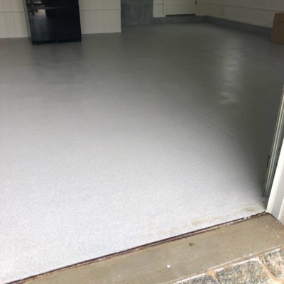 Quartz Granule Epoxy Floor System with HyperREZ Epoxy and Aspartic 85 Polyaspartic Topcoa