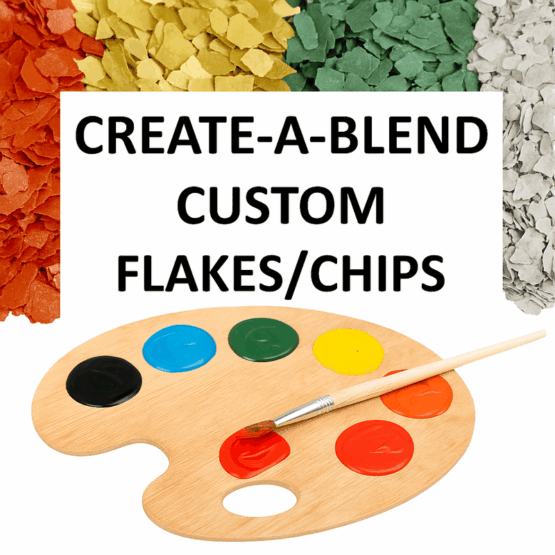 Create-A-Blend Custom Vinyl Flakes For Epoxy, Polyaspartic, Urethane Coatings