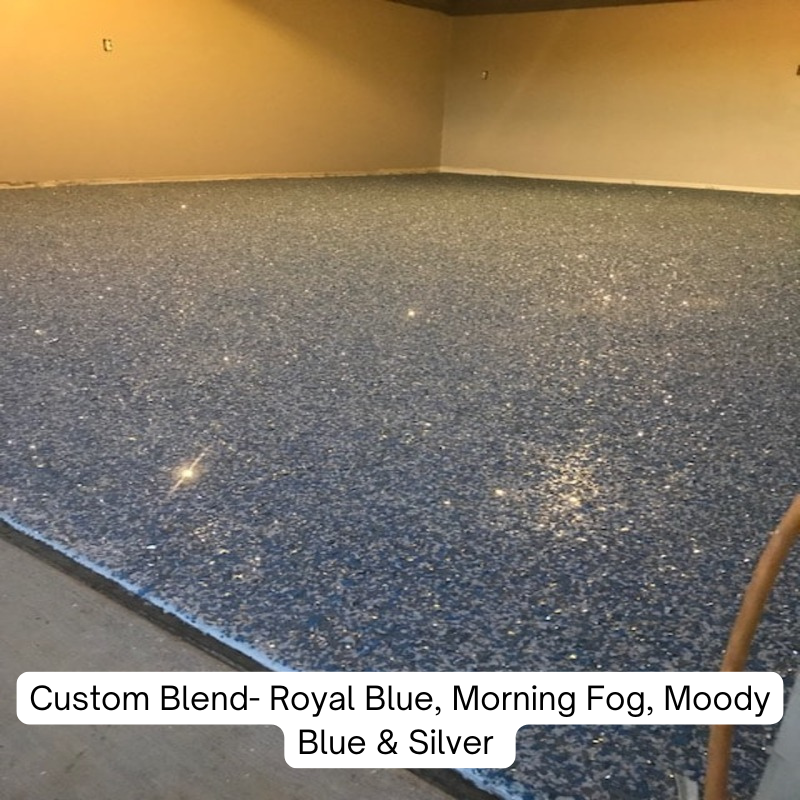 Custom Moody Blue 1/4 Inch Flake Blend