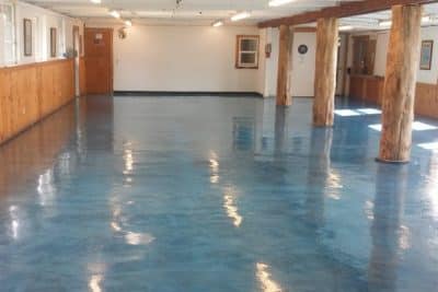 Metallics Marbled Epoxy Floor System True Blue Color