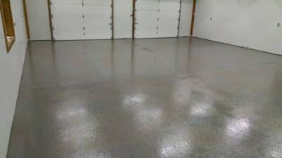 6009 Epoxy - 5500 Polyaspartic - Chipped Stone Flakes Concrete Floor Pole Barn Project