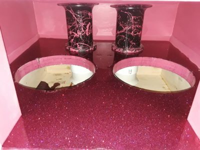 Reflective Epoxy Glitter Fuschia Color