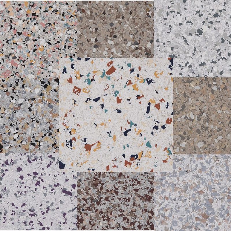 Terrazzo Stone Flakes | Multi-Sized | For Epoxy, Polyaspartic, Urethane Coatings