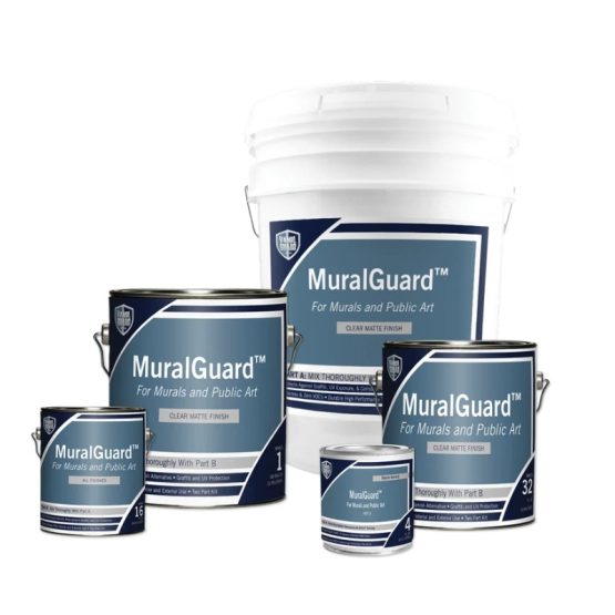 muralguard clear anti graffiti coating | protect murals & public art to 15 years | non sacrificial | urethane | low temp 40°f