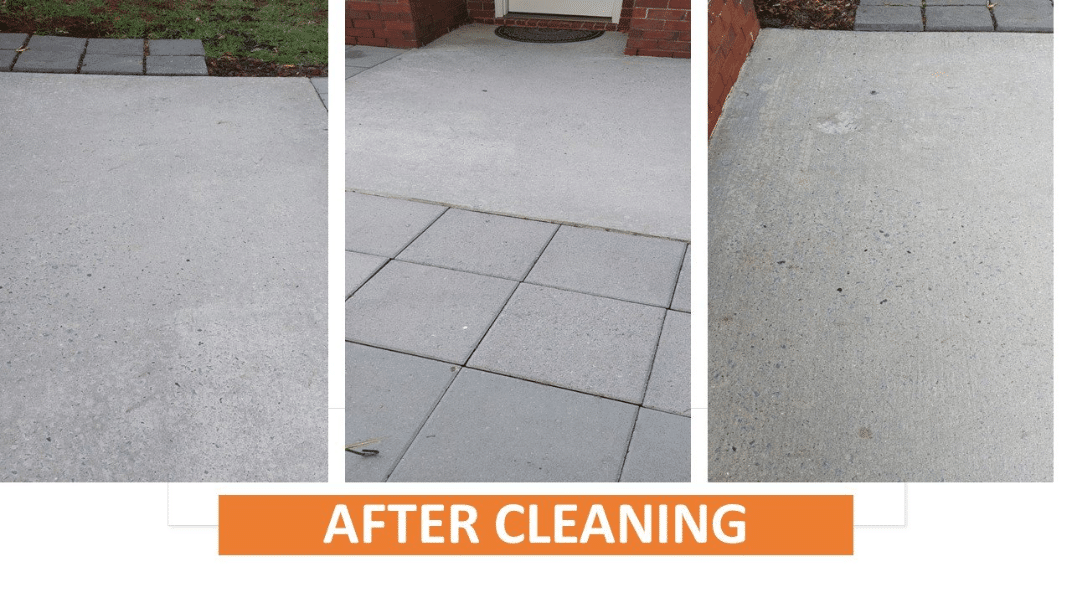 AFter Cleaning Concrete Patio - World's Best Detergent Cleaner