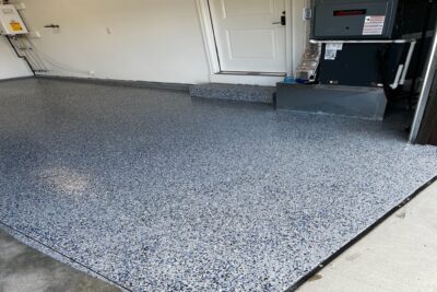 Heavy Flake Broadcast Garage Remodel