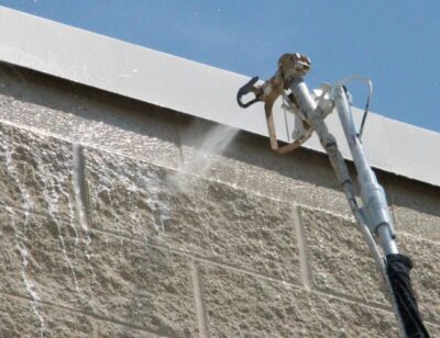 Extension Sprayer Helps Reach Higher Parts of Wall