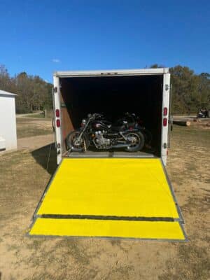 E650 on Trailer Ramp