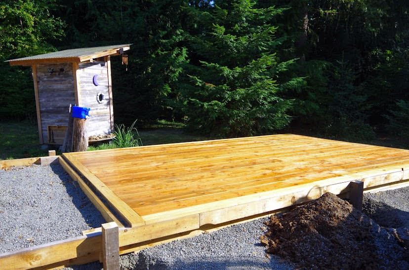 Wet Look Acrylic Sealer Applied to Wooden Deck