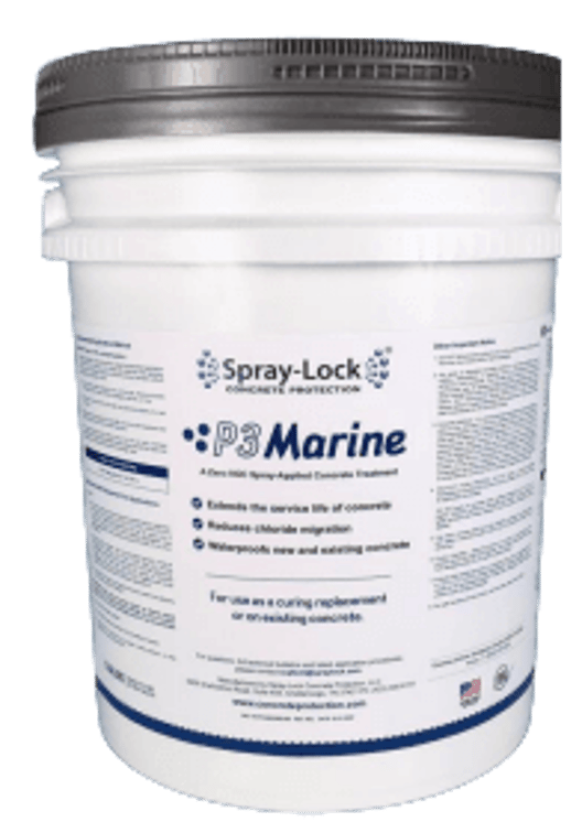 P3 Marine Saltwater and winter road salt concrete protection