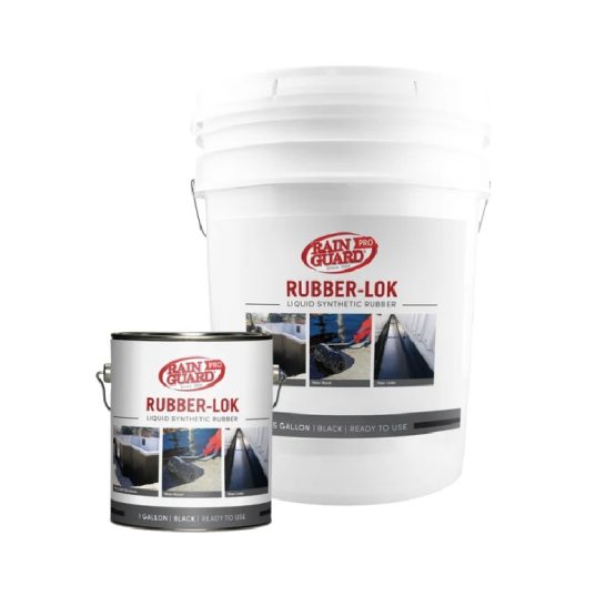 rubber lok liquid synthetic rubber | ultra flexible 1000% elongation | stops leaks | paintable | uv resistant | concrete stucco masonry wood metal asphalt