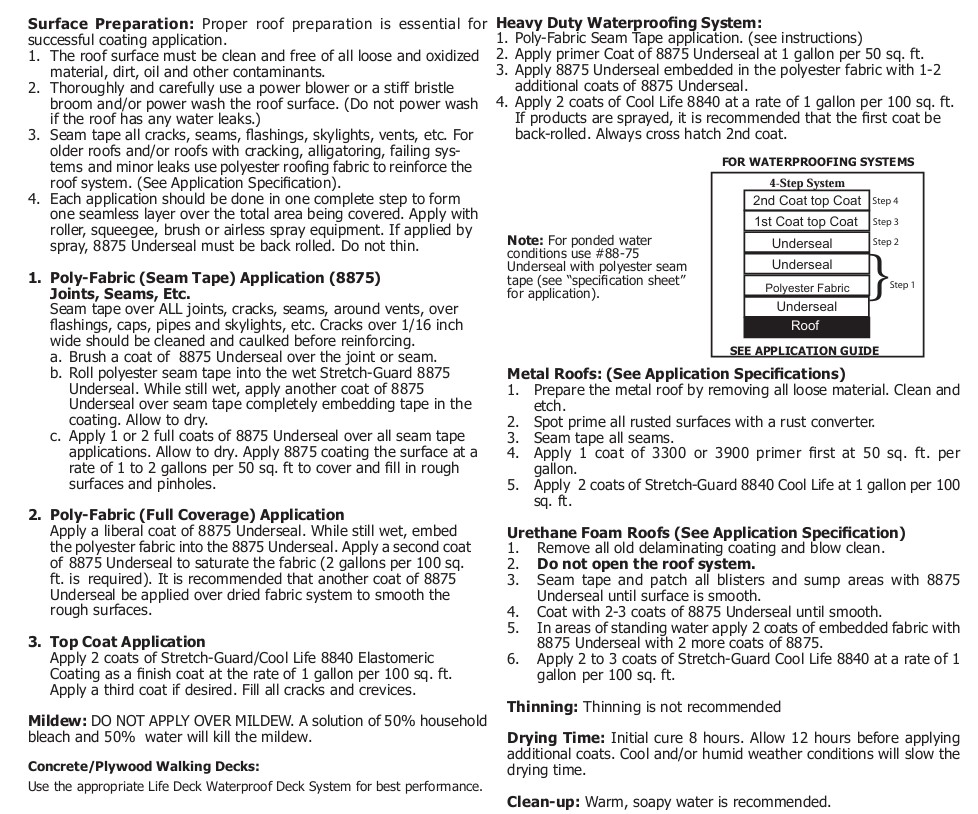 E8840 Elastomeric Application Instructions