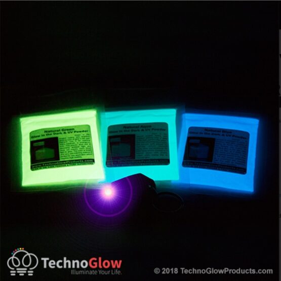 Glow Anti- Slip Sand Sample Kit | Aqua, Blue & Green | Photoluminescent for Floor Coatings