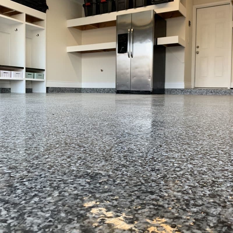 HyperFLEX Epoxy Garage - Clear Epoxy with Full Flake Broadcast