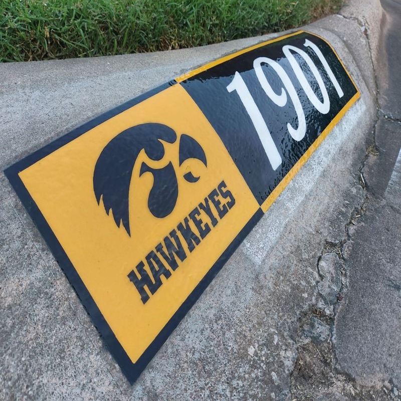 5500 Polyaspartic Curb Sign - Clear Topcoat