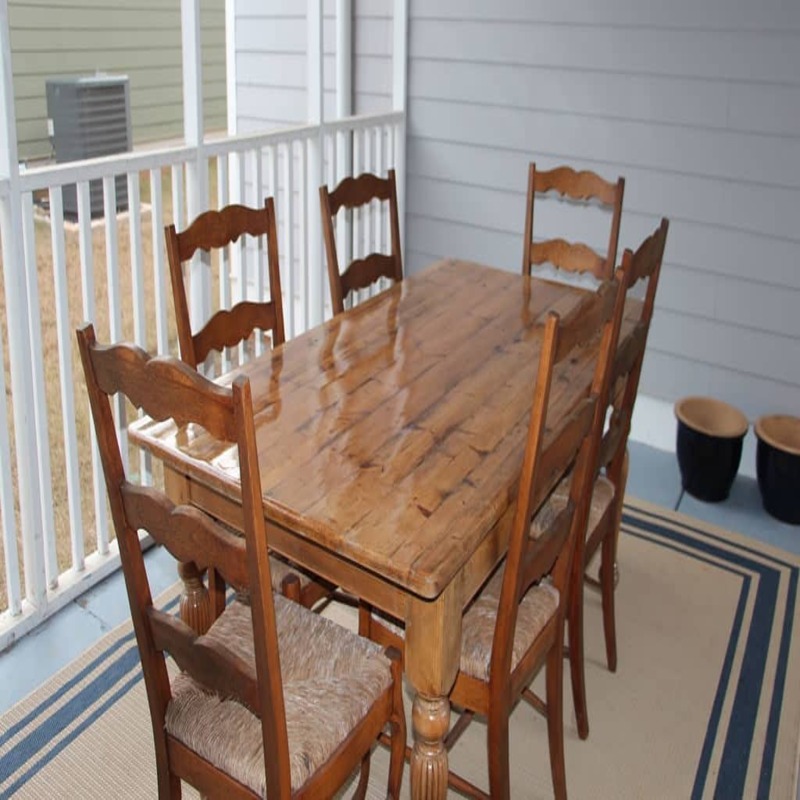 5500 Polyaspartic Wood Table- Clear Topcoat