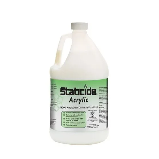 Gallon jug of Staticide Acrylic floor finish