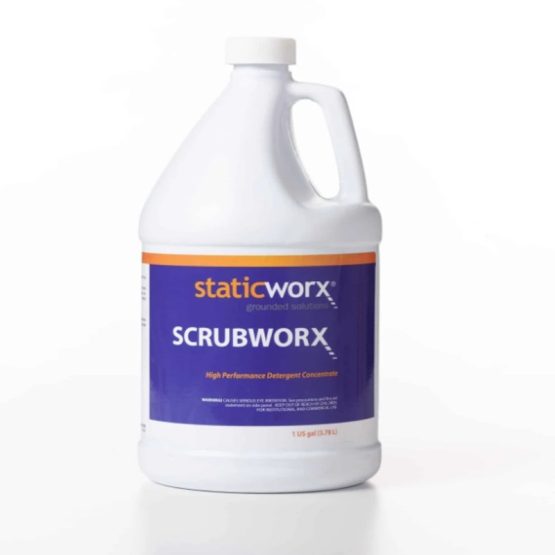Staticworx SCRUBWORX detergent concentrate gallon jug